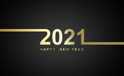 新年快乐。在2021年开始。三维演示