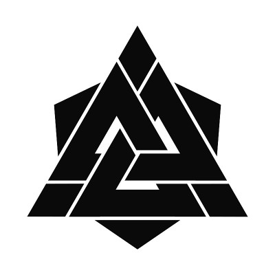 维京瓦尔克纳特标志标志图标黑色颜色。