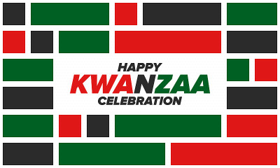 Kwanzaa Happy Celebration. African and African-Ame