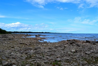 洛基湖密歇根海滩在绿湾的大湖