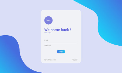 现代登录表单页面。网站ui矢量元素