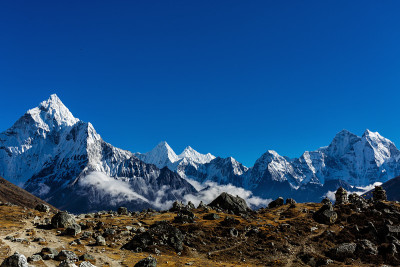 喜马拉雅山的雪山