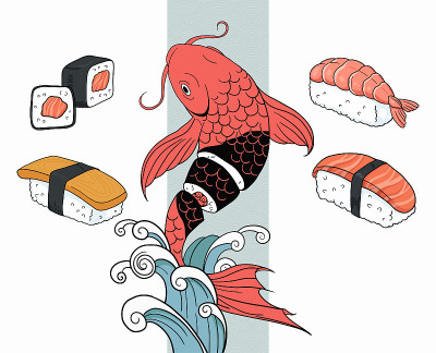 寿司插图鱼