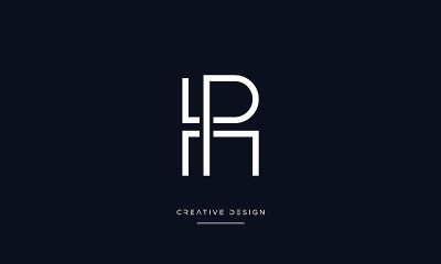 PH或HP字母字母抽象标志图标矢量模板