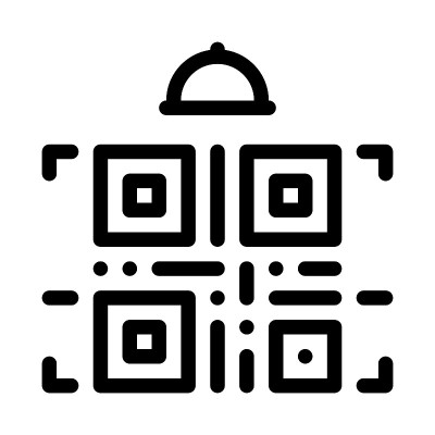 食品配送条码图标矢量轮廓插图