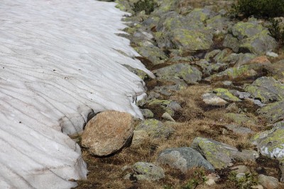 阿尔卑斯山的雪地和岩石，K?htai,奥地利蒂罗尔