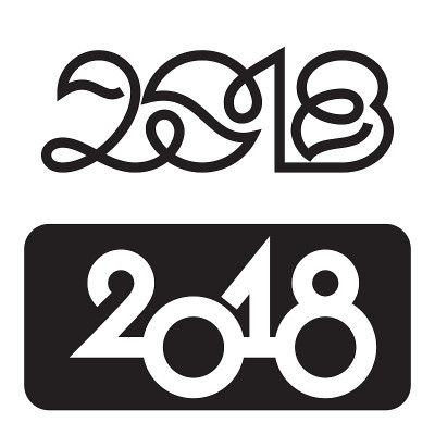 2018年新年快乐文字设计
