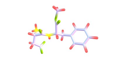 阿斯巴甜分子结构孤立于白色