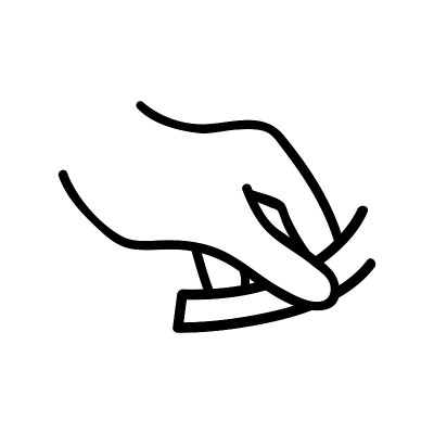 黑客手图标矢量轮廓插图