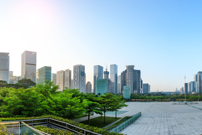 深圳美丽的现代城市天际线