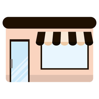 孤立的商店建筑图标