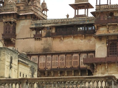 jhangir Mahal, Orchha Fort的细节和元素，印度教，古代建筑，Orchha，中