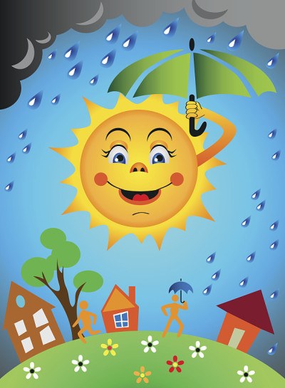 太阳和雨