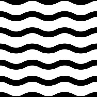 Seamless vector wave lines pattern black and white
