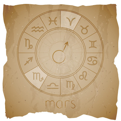 Vector illustration with Hand drawn astrological p