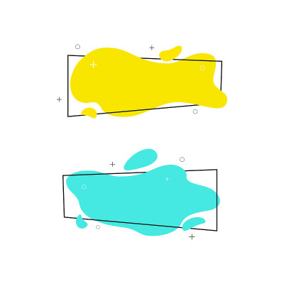 液体形状的横幅促销。矢量图