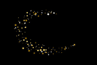 Stream from gold and silver stars