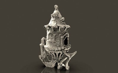 神秘时代的相遇，灵感，美丽的3D插图。