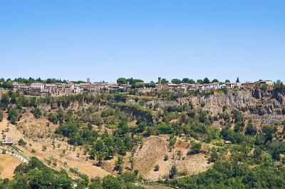 Bagnoregio Civita全景。拉齐奥。意大利。