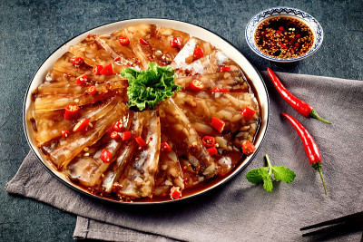 美味的亚洲食物。中国食品
