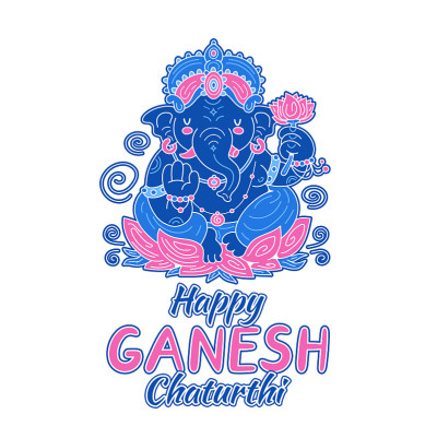 快乐的Ganesh Chaturthi卡片概念