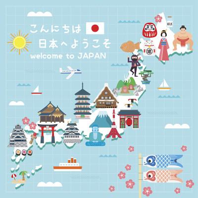日本旅游地图
