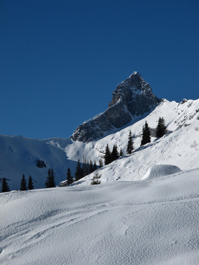 雪景和山峰