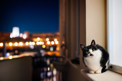 夜晚的猫