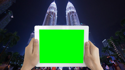 在绿屏电脑上做广告的点子