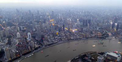 上海和黄浦江全景