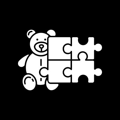 玩具和爱好暗色模式字形图标