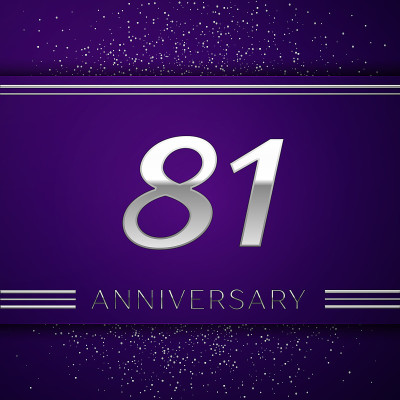 Realistic Eighty one Years Anniversary Celebration
