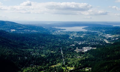 从Poo Poo Point观看Sammamish和Issaquah湖
