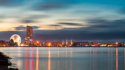 格迪尼亚的夜景全景
