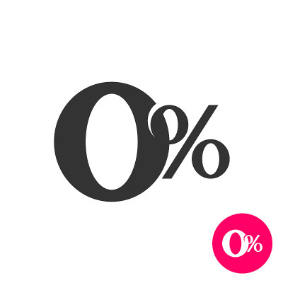 0%。百分之零的象征。没有签署佣金。