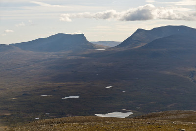 景观与u型山谷Lapporten, Norrbotten，瑞典