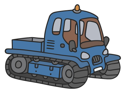 有趣的蓝色snowgroomer