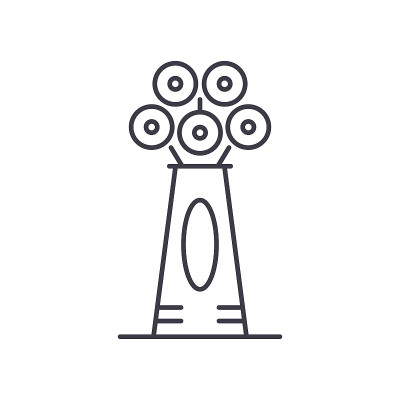Vase icon, linear isolated illustration, thin line