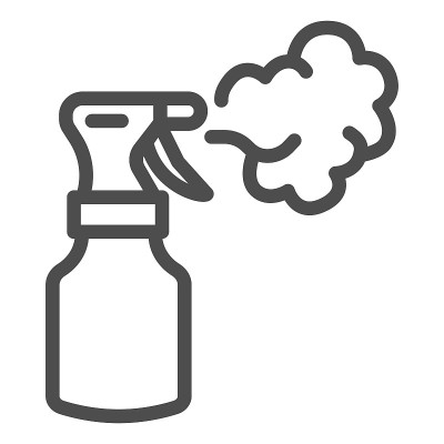 昆虫喷雾器线条图标，农业和农业概念，抗菌喷雾器白色背景标志，昆虫喷雾器图标轮廓风格的移动概念和网页设