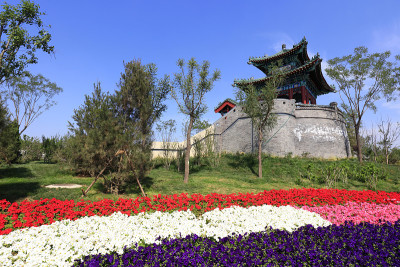 中国唐山南湖公园的景色