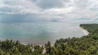 在Choiseul岛俯瞰海岸海湾。