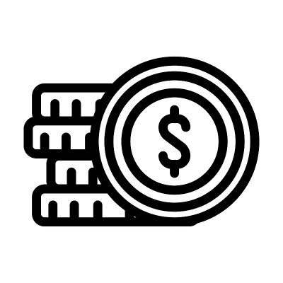 钱币线图标矢量插图