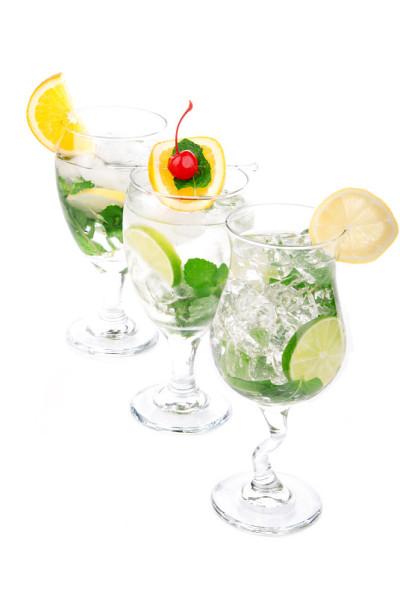 三种柑橘莫吉托鸡尾酒排酒