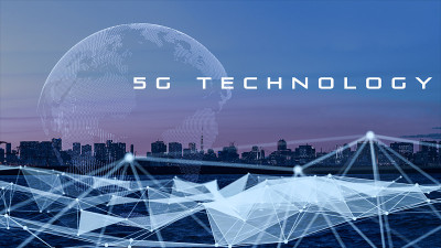 5G和AI技术，全球通信网络概念。