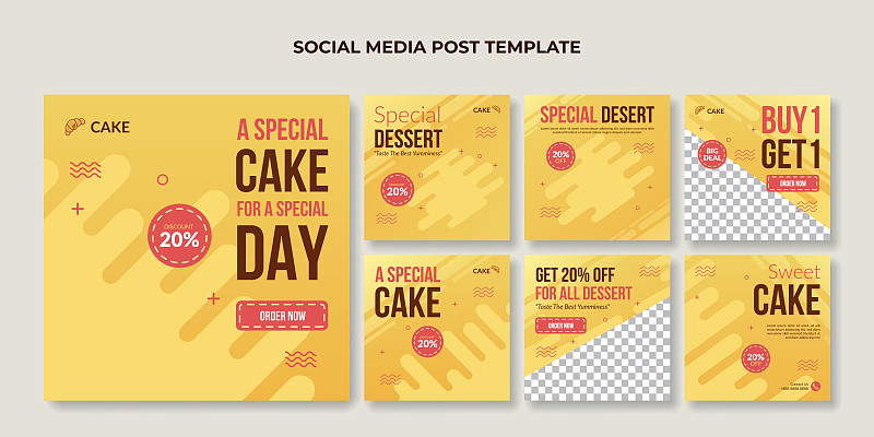 Special cakes social media post template for cake 