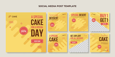 Special cakes social media post template for cake 
