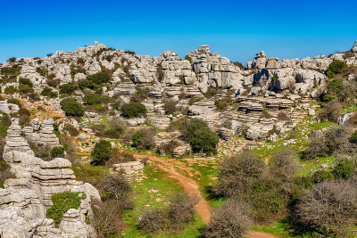 El Torcal de Antequera, Andalusia, Spain，在Antequer