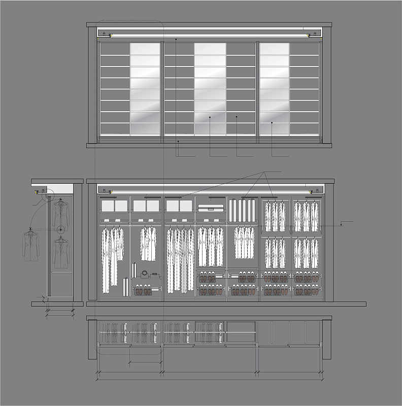 衣帽间衣柜里画