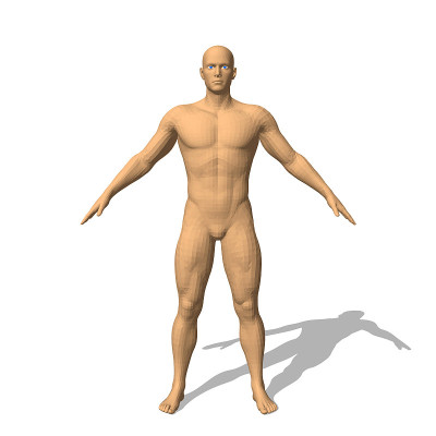 站的人。孤立在白色背景上。3 d矢量插图。