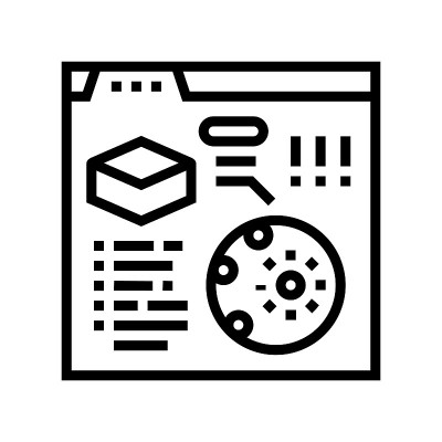 在互联网上阅读土壤测试信息线图标矢量插图